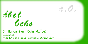 abel ochs business card